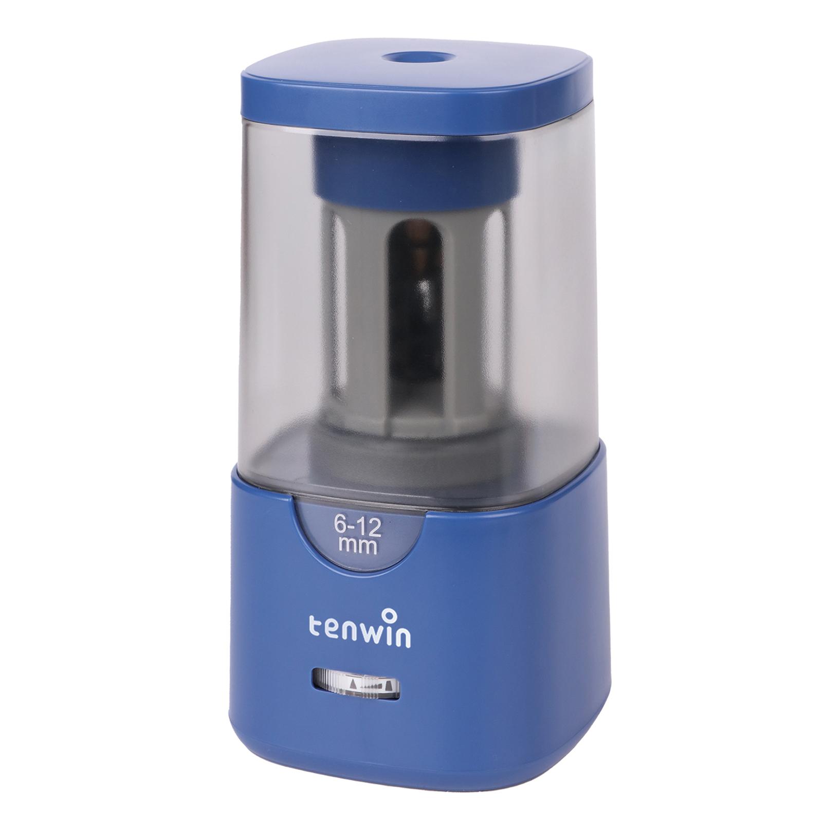 

Автоматическая электрическая точилка для карандашей tenwin с 3 наконечниками, автоматической остановкой и регулируемой быстрой заточкой BL-US синий
