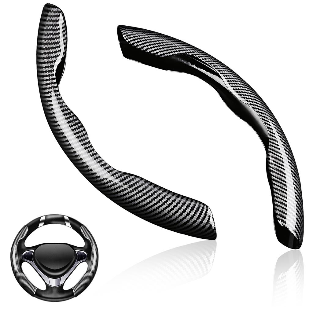 2pieces Car Steering Wheel Car Steering Wheel Anti-slip Cover Anti-slip Interior Heightener Cover