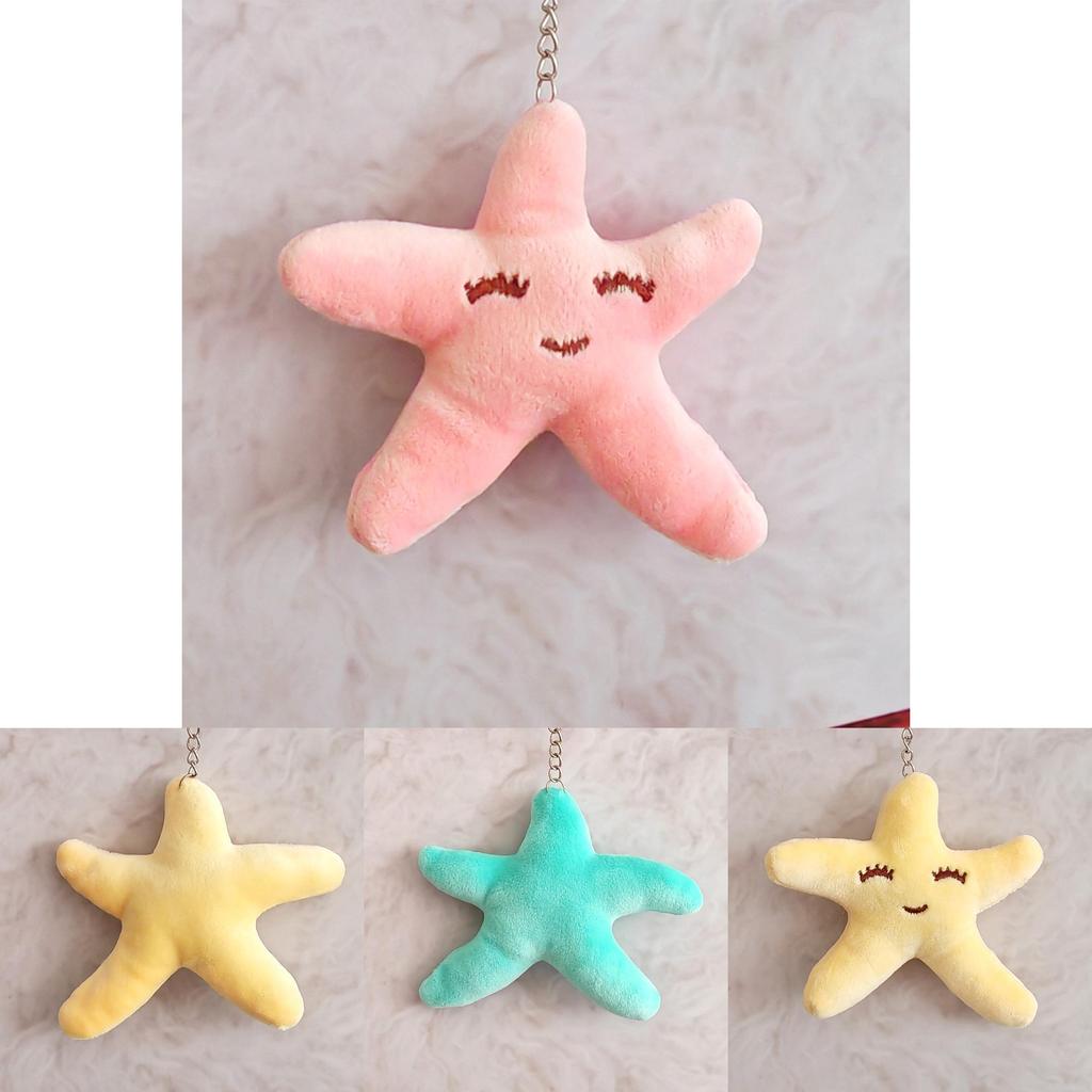 Starfish Stuffed Animal Keyring With Soft Crystal Polyester Filling For Gift Giving