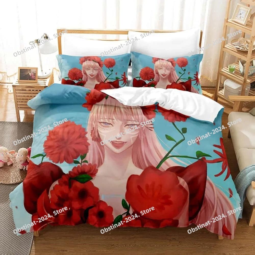 The Dragon and the Freckled Princess Bedding Set Printed Duvet Cover Sheet Pillowcase Bed Soft Quilt Cover Full Queen King Size