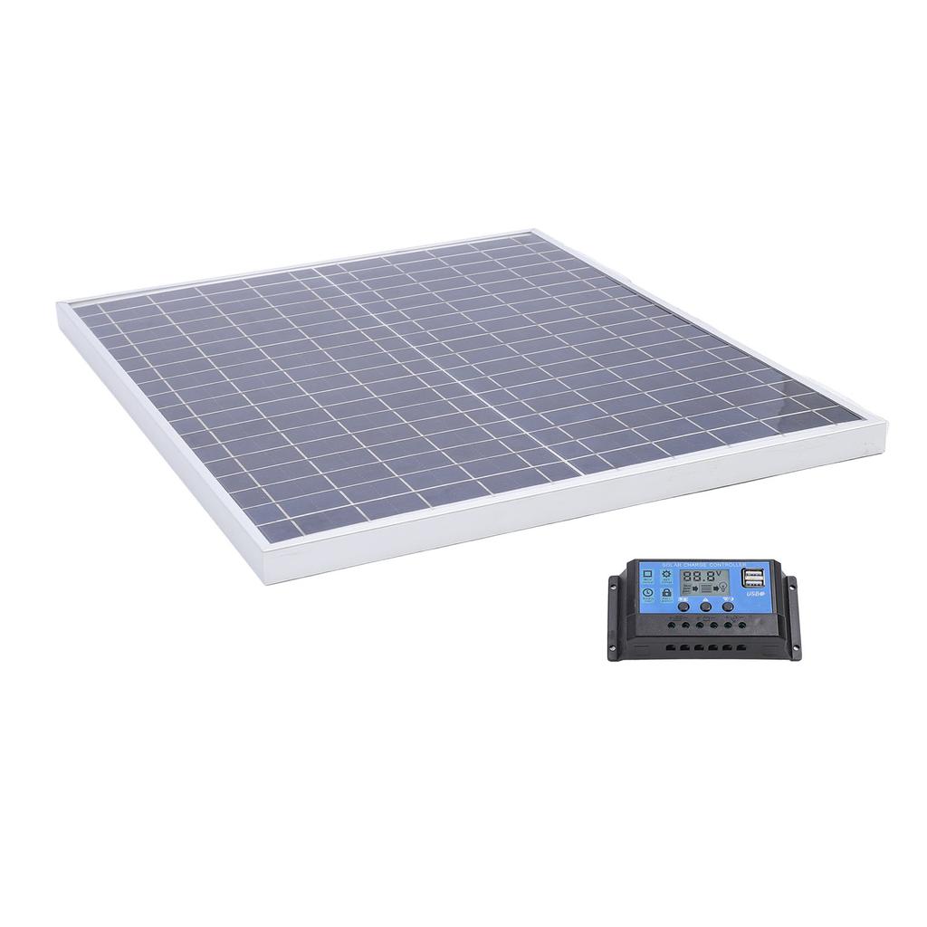 Solar Panel Kit System with Controller 22W DC18V Portable IP65 Water Proof for Home Shed Cabin Boat