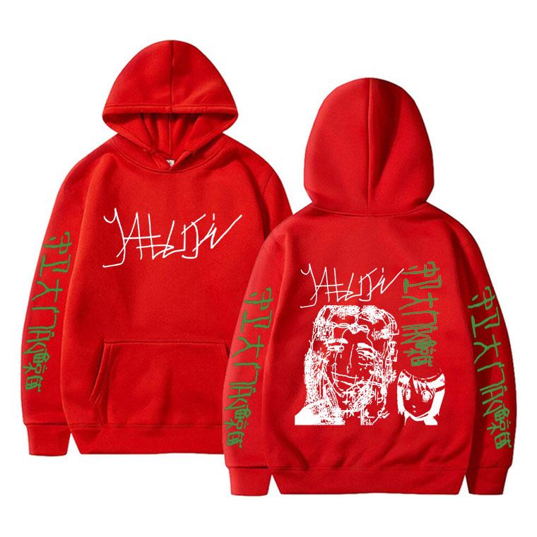Limited Edition Yabujin Print Hoodie Herren Damen Lässige Übergroße Kapuzenpullover Herren Vintage Streetwear Unisex Fleece Baumwoll-Sweatshirt