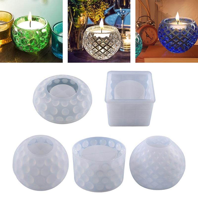 1PC Flowerpot Plant Pot Epoxy Resin Mold Candlestick Candle Holder Silicone Mould DIY Crafts Home Decorations Casting Tool