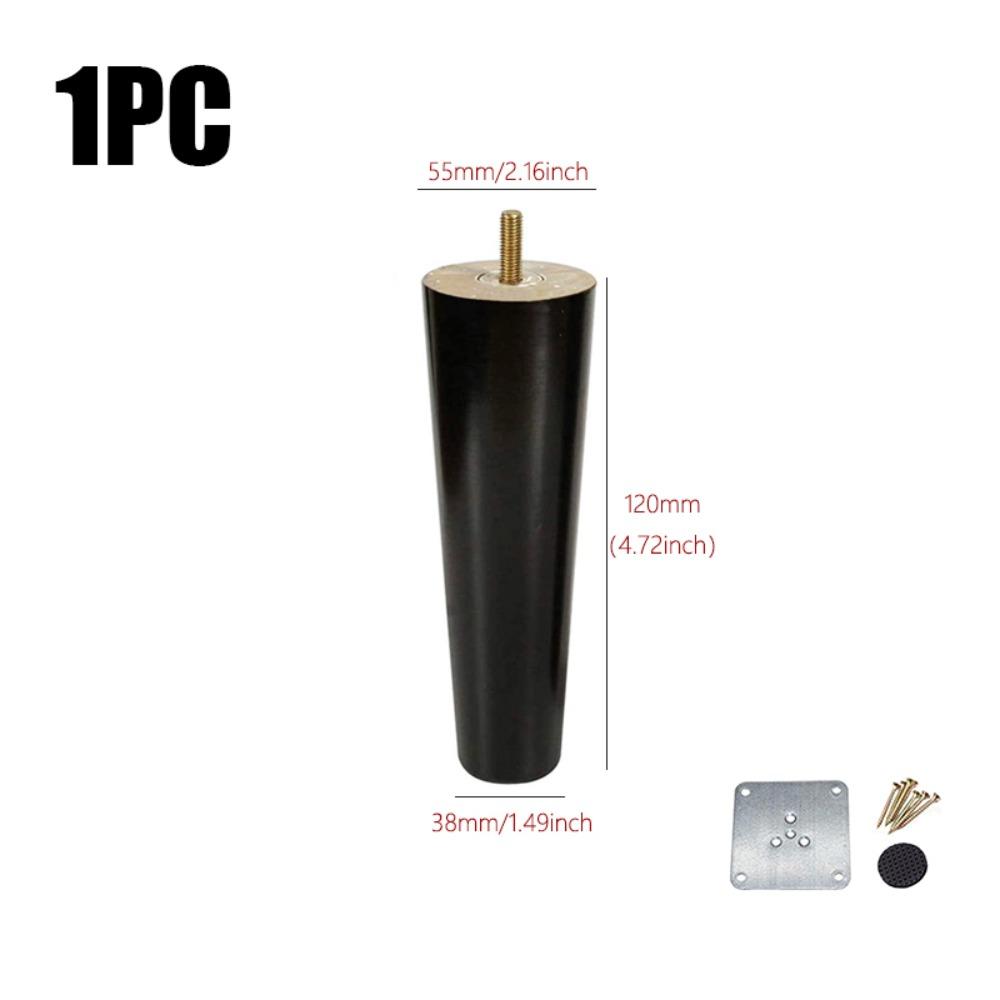8/10/12/15/20cm New Solid Wood Furniture Legs Conical with Iron Sheet Chair Replacement Feet Universal Sofa Legs