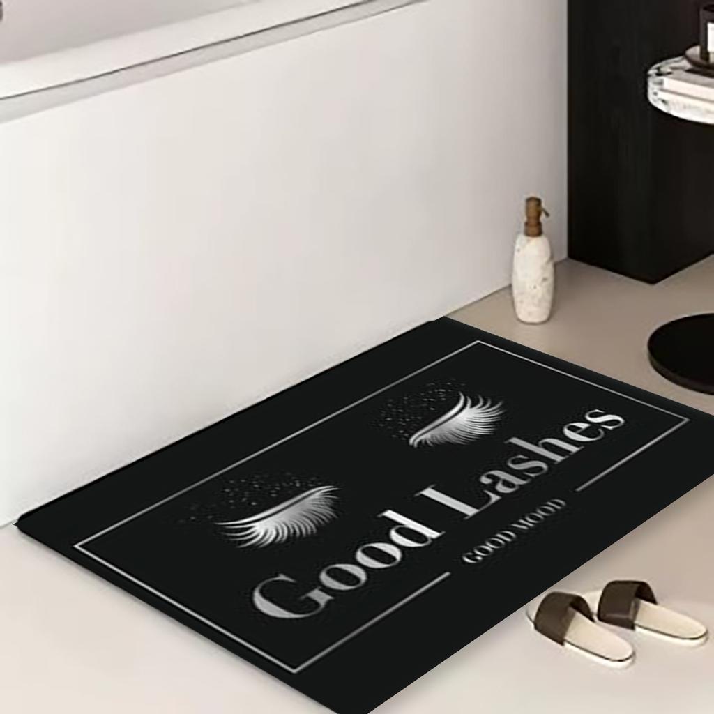 Pink Eye Print Letter Graphic Mat Modern Polyester Anti-slip Bathroom Floor Mat For Household Home Decorative Entrance Door mats