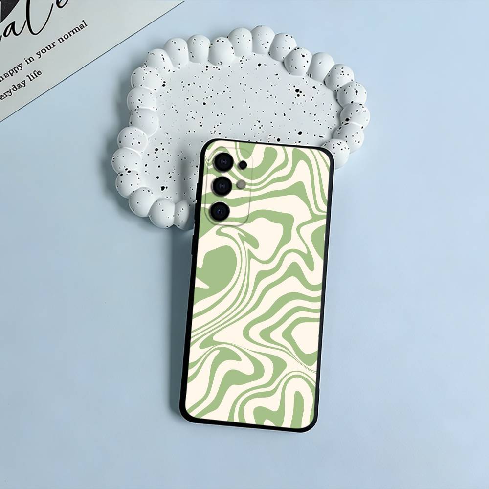 Abstract -FluidWavy Pattern Phone Case For Samsung S25,S24,S21,S22,S23,S30,Ultra,S20,Plus,Fe,Lite,Black Soft Silicone
