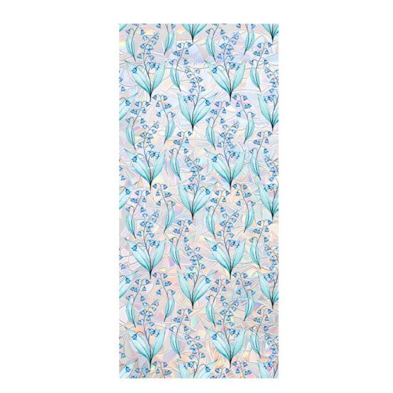 Window Privacy Film Wildflower Decorative Static Cling Vintage Floral Butterfly Window Stickers Non-adhesive Easy Care Decals for Home Kitchen Living