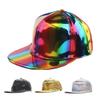 Fashion PU Rainbow Color Changing Hiphop Baseball Cap Snapback Hat Adult Outdoor Casual Trucker Caps Casual Bone Adjustable Hats