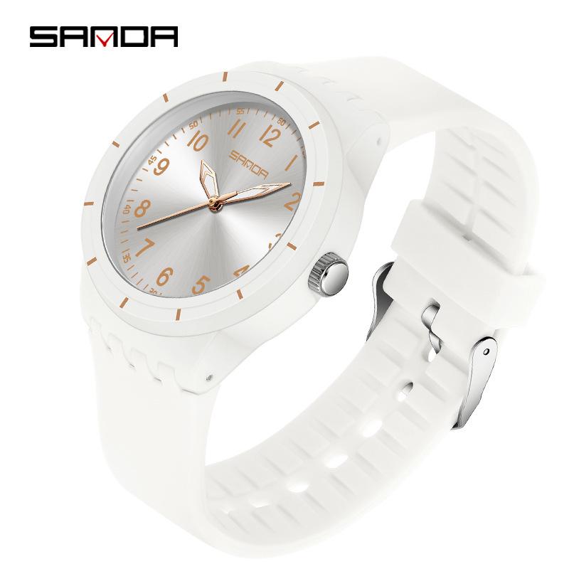 Sanda Luminous Waterproof Student Quartz Watch - Large Dial for Children