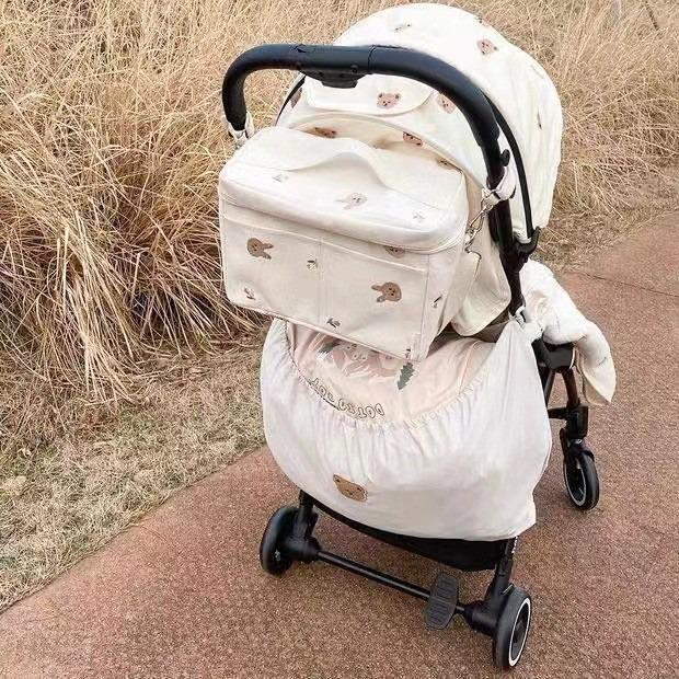 New Korean Style Kids' Little Bear Insulated Stroller Bag – Portable Mommy Bag