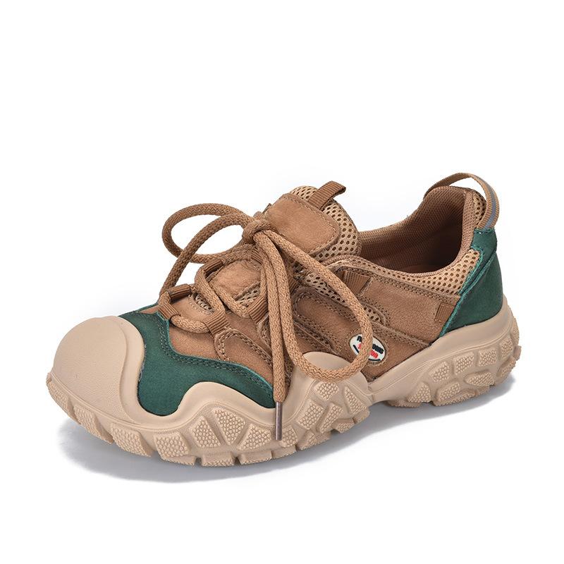 Johnature Pantofi sport din piele naturală pantofi cu șireturi pantofi damă din piele de vacă ocazional și versatili