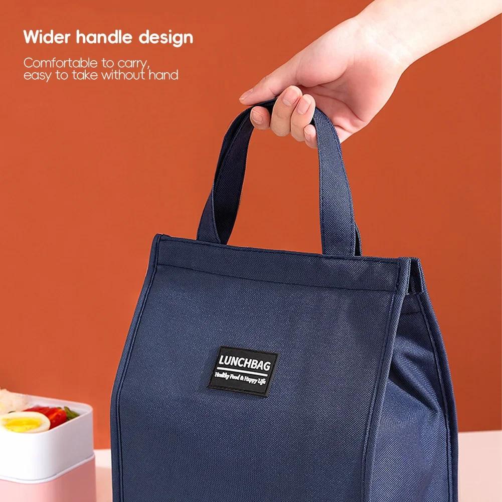 Thermoisolierte Lunchtaschen für Männer und Frauen, Oxford-Stoff, Bento-Box, Organizer, tragbare Lunchtasche, Kühltasche, Tragetasche für Lebensmittel