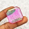 Lab-Created Opal Loose Gemstone Large Monarch Fire 83.15 ct Doublet Square Cut for Jewelry Designs
