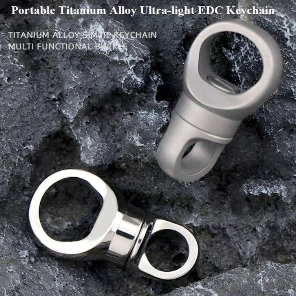 Ultra-light Titanium Alloy Keychain 360° Rotatable Car Key Ring Brass Keychain  Outdoor Small Tool