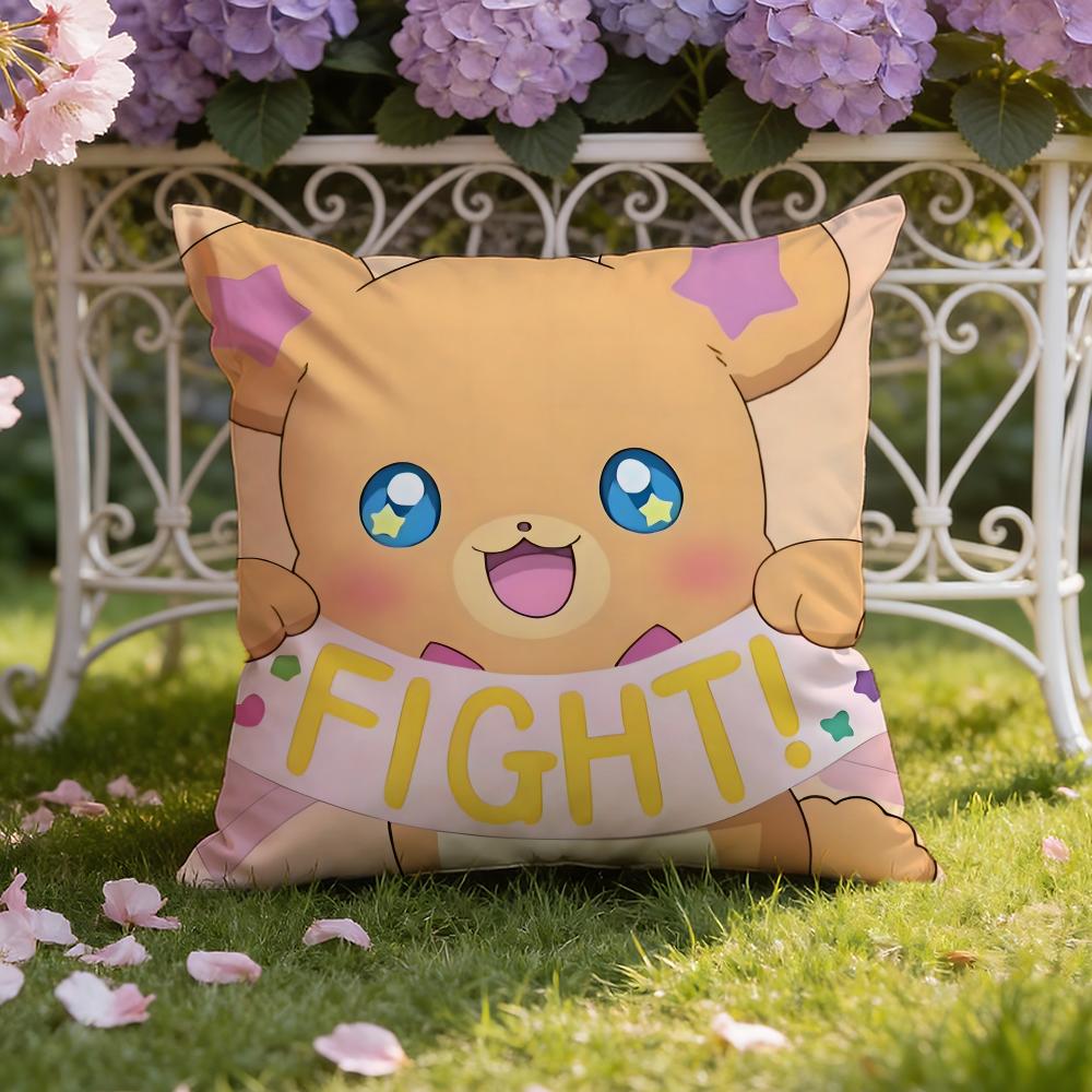Anime cartoon M-Mofurun Cushion Cover Home & Car Dual-Scene Pillow Cover: Reversible for Premium Comfort