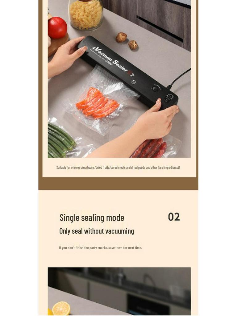 Mutfak İçin Taşınabilir Mini Otomatik Vakum Mühürleyici