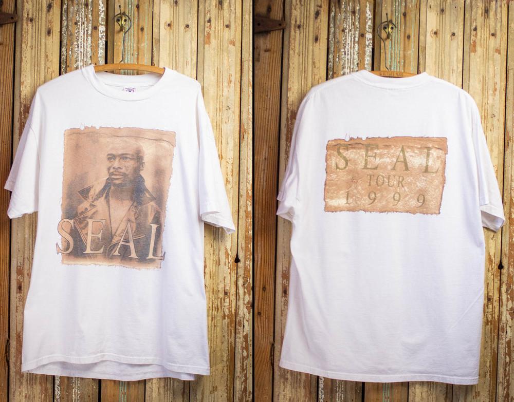 Vintage Seal Concert T Shirt 1999 White L