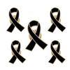 1/5/10 stk Sort Hvid Bånd Broche Begravelser Mindesmærke Pin Til Kvinde Mænd Metal Bånd Sørgebadge Jakkesæt Kjole Skjorte Tilbehør