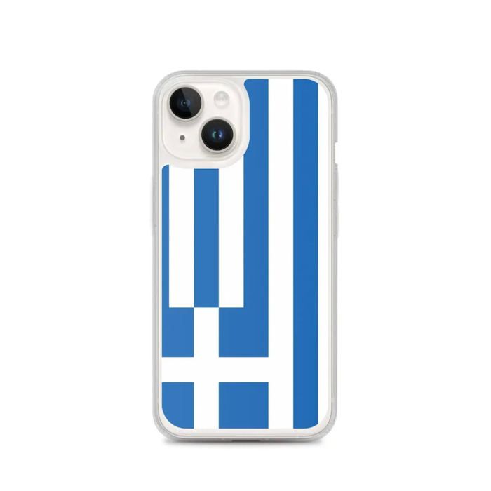 Kryt pro iPhone 14 - PIXELFORMA - Vlajka Řecka - Měkký silikon - Lehký design
