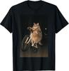 Cute Cat On Bike Animal Funny Meme T-Shirt