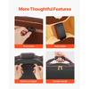 VEVOR 4/4 Full Size Violin Case, Built-in Hygrometer, Lightweight Portable Travel Carrying Bag, with Plush Lining, Shoulder Straps, Anti-Scratch