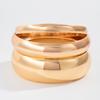 Vintage Gold Silver Color Multilayer Bangles Geometric Punk Metal Bracelets Set Round Smooth Wide Stackable Bangles Gifts