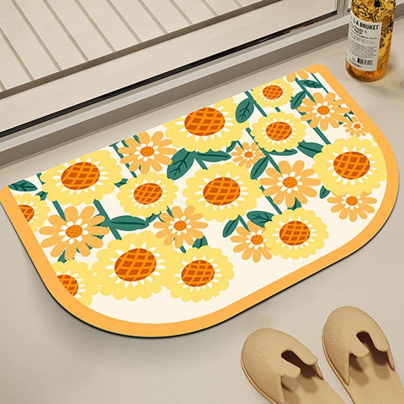 

Diatom mud bathroom door mat, flower shaped kitchen floor mat, anti slip, oil resistant, dirt resistant, non washable carpet 40x60cm15.7x23.6in