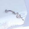 Sexy Belly Navel Piercing Stainless Steel Fashion Snake Belly Ring For Women Body Jewelry