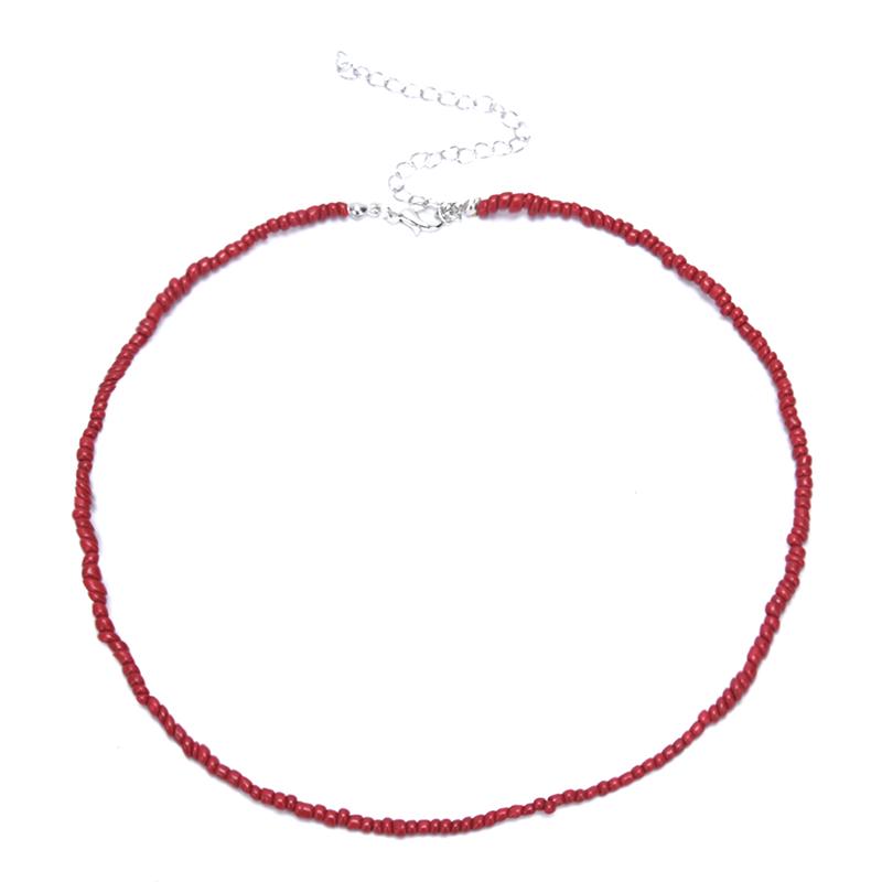 Bohemian Handmade Rainbow Beads Choker Necklace Candy Color Bead Women Jewelry