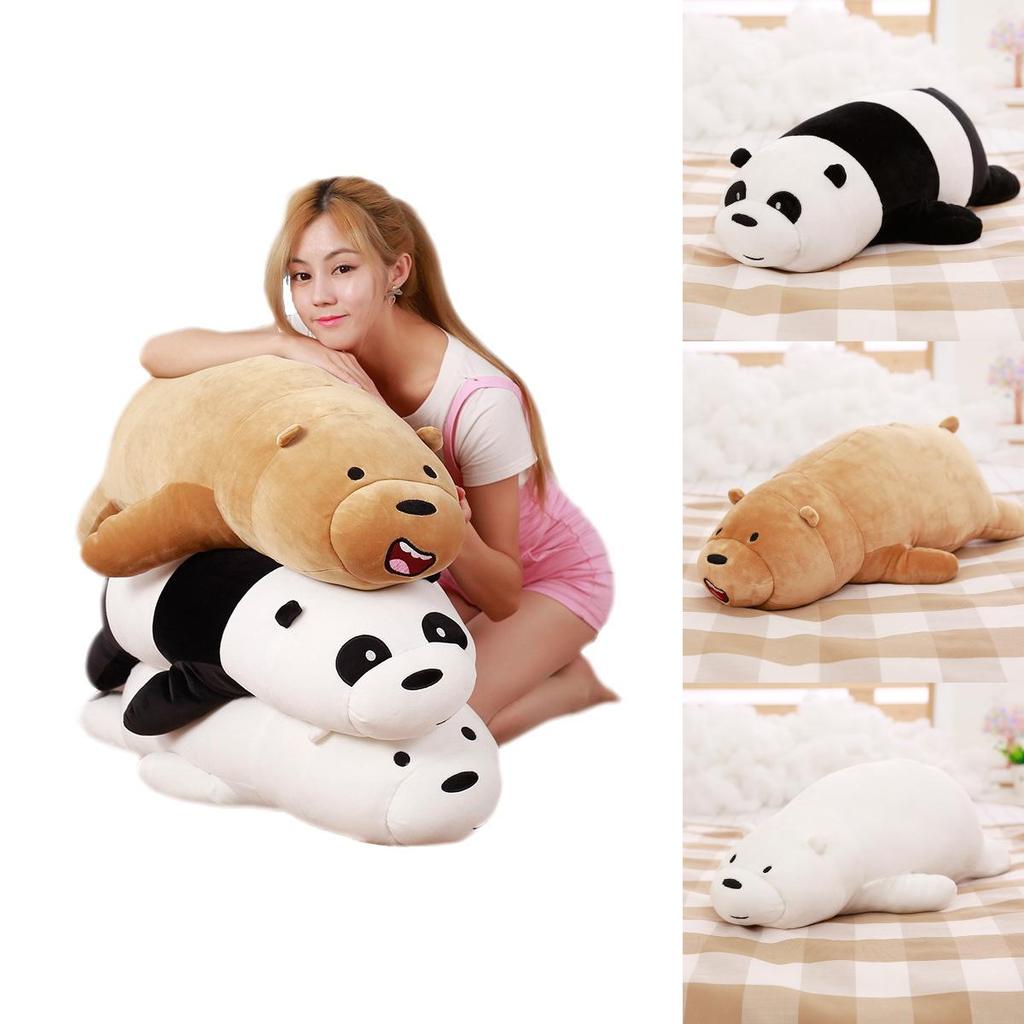 We Bare Bears Pillow Cartoon Bear Grizzly Bear Panda Soft Stuffed Plush Toy Doll Perfect Gift Option