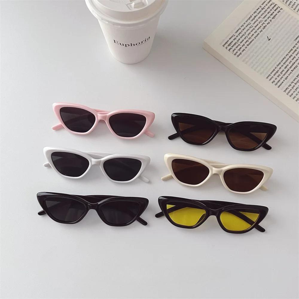 New Vintage Cat Eye Children Sunglasses Vintage Small Frame Sun Glasses for Kid Luxury  Design Outdoor Street Eyewear UV400