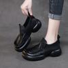 Fashion Cowhide Women's Shoes Platform Shoes Leather Handmade Old Fashioned Shoes for The Elderly