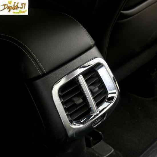 For Jeep Cherokee 2014-18 Chrome Interior Rear Air Vent Outlet Cover Trim Frame