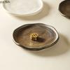 Coarse Pottery Coaster Fragrant Plate Incense Holder Cup and Saucer Incense Plate Fragrance Tray Ceramic Plates Storage Tray
