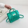 Fashionable Pu Shoulder Bag Stylish Street Trend Box Bag For Women In Elegant Black
