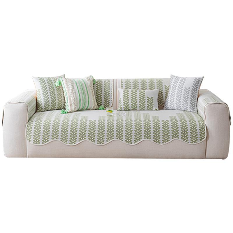 Summer  New Cool Doudou Sofa Cover One Piece Special-Shaped Straight Row Seat Cushion Summer Ice Silk Sofa Cushion