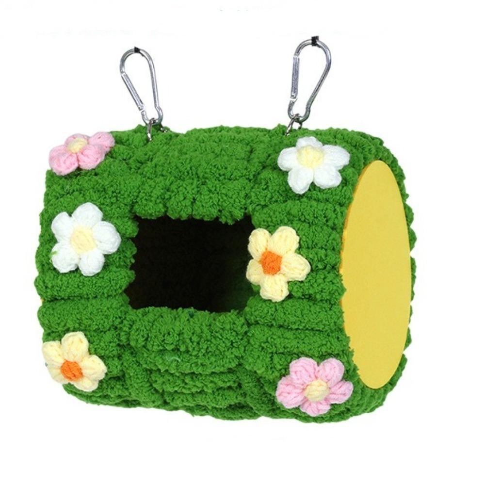 Soft Plush Bird Hanging Hammock Thickened Warm Parrot Tunnel Bed Cute Bird Hideaway Bird Cage