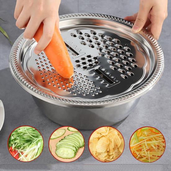 3 In Julienne Peeler 1 Multifunctional Basins Drain Camping Kitchen Baskets