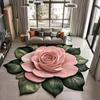 Yousheng Floral Plush Floor Mat 3D Optical Illusion Flower Rug Non-Slip Water-Absorbent Bath Mat for Living Room Bathroom Kitchen