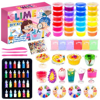 Heculos Slime Kit 30 Pieces Clay Toy DIY Clay Set Handmade Tools Fruit Slices Colorful Foam Confetti Clay Play Fluffy Crystal Clay Slime
