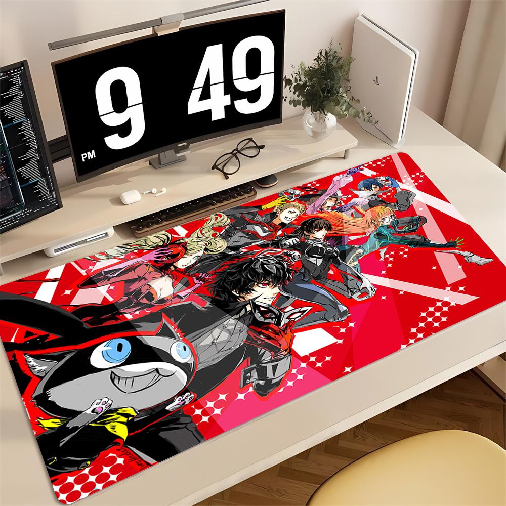 Tappetino per Mouse da Gioco Grande Tappetino per Scrivania Antiscivolo Bordi Cuciti Stampa Persona Anime Tappetino per Tastiera per Giocatore Ufficio a Casa