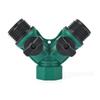 2 Way Garden Hose Splitter Garden Hose Connector with Faucet Watering Shut Off for Landscaping Flower Planting Irrigation