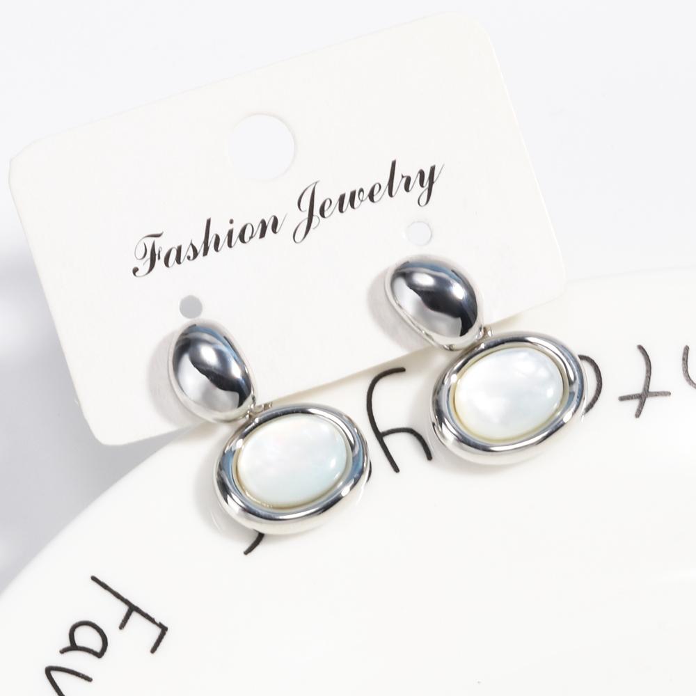

Real Shell Gold Drop Earrings with High Quality Waterproof 18K Gold Plated Earrings For Women Trendy Ladies Valentine Gift
