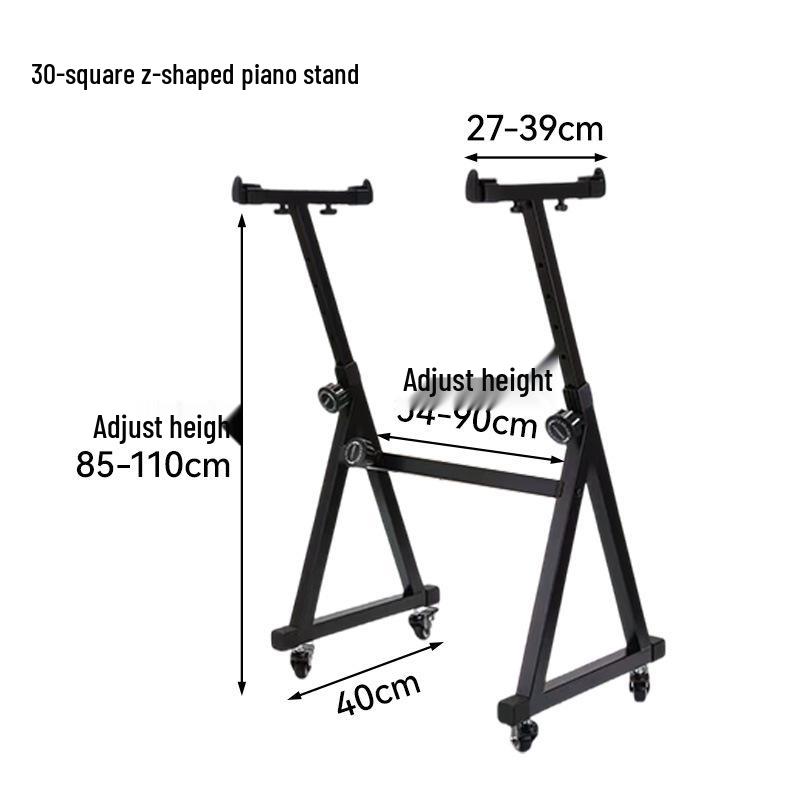 Portable Adjustable Z-Type Electronic Keyboard Stand for 54, 61, and 88-Key Keyboards