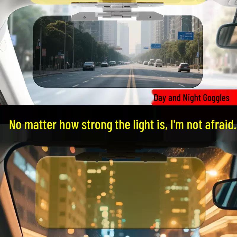 Car Sun Visor Dual-Use Anti-Glare Clip for Day and Night Driving