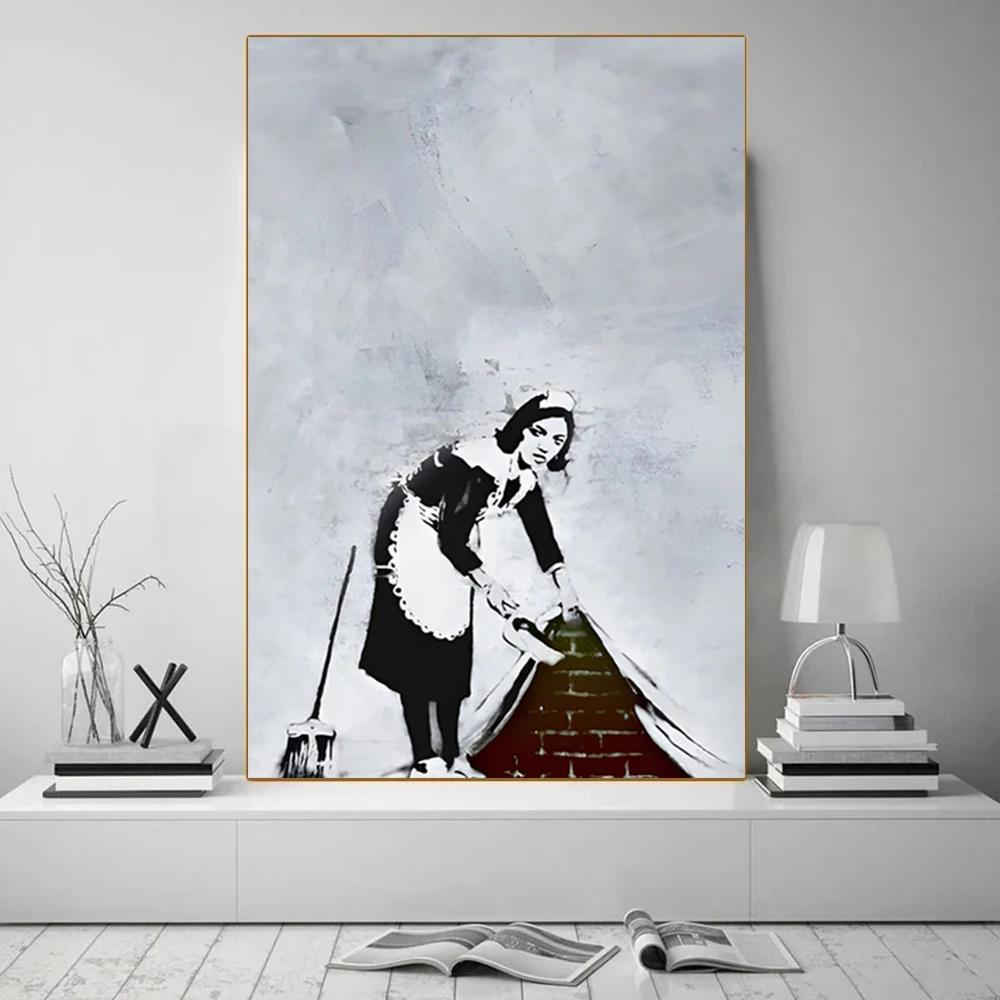 Street Graffiti Abstract Art Wall Posters Girl With Balloon Modern Home Room Decor Canvas Painting Mural Pictures Prints Artwork