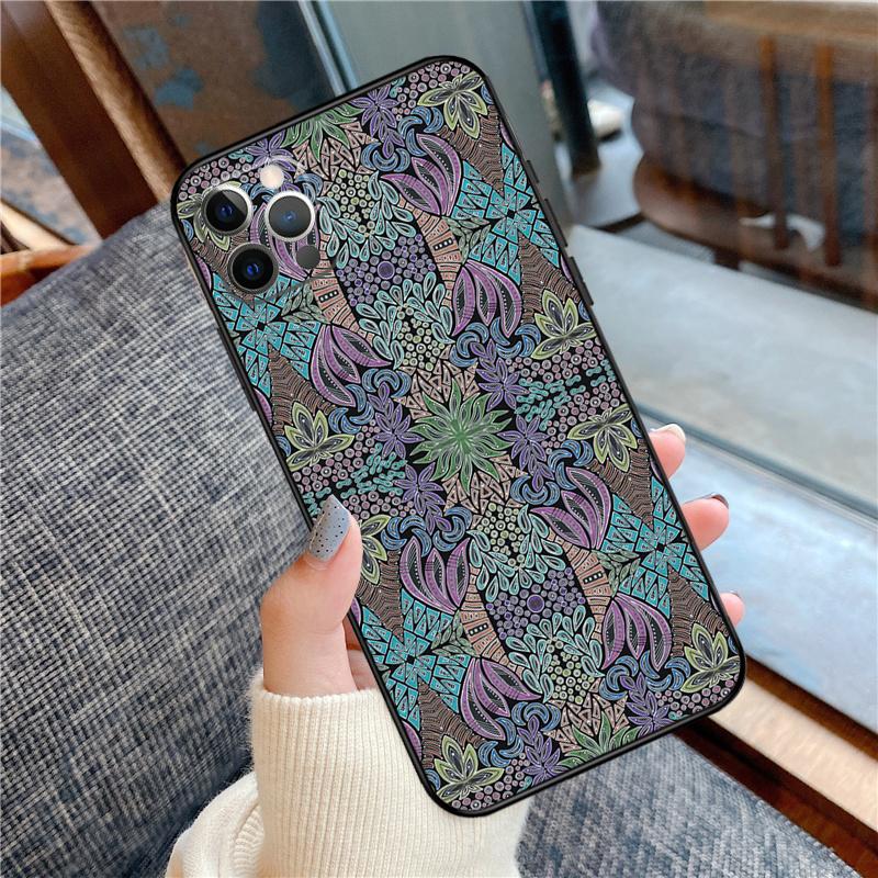 

Чехол в богемном стиле для iPhone 16 15 14 12 11 13 Pro Max 12 13 mini XR 15 16 Plus 16e Защитный корпус iPhone 11