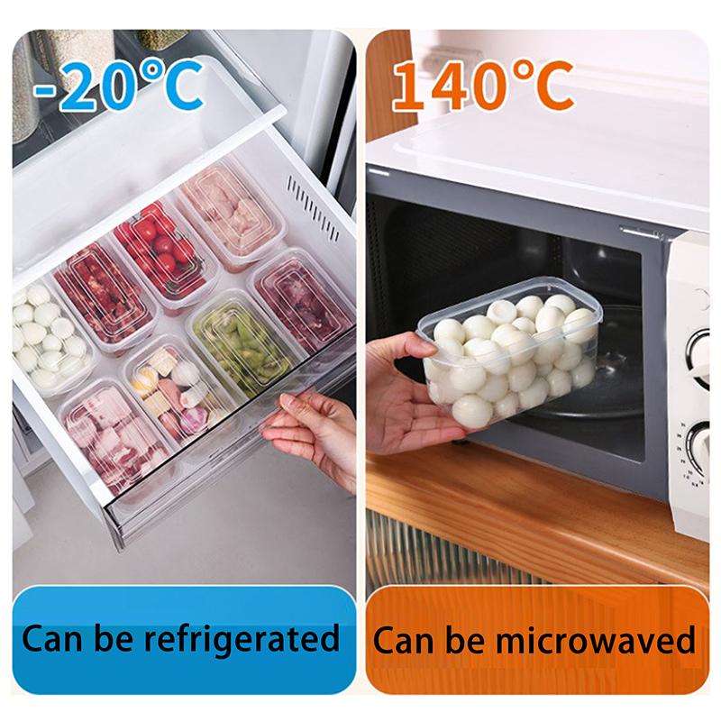 Refrigerator Food Storage Box Mini Portable Kitchen Meat Sealed Fresh-Keeping Box Fridge Kitchen Organizer Containers