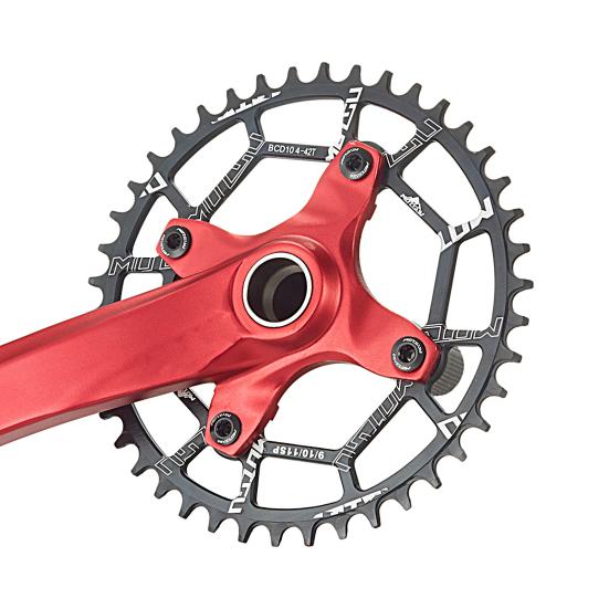 40T/42T/44T/46T/48T/50T/52T Metal Chainring Anodizing High Strength 104BCD Positive Negative Tooth Bicycle Chainwheel