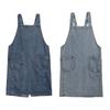 Versatile Denim Apron for Home Chefs Easy Care and Breathable Fabric Cotton Denim Apron for Cooking and Cleaning